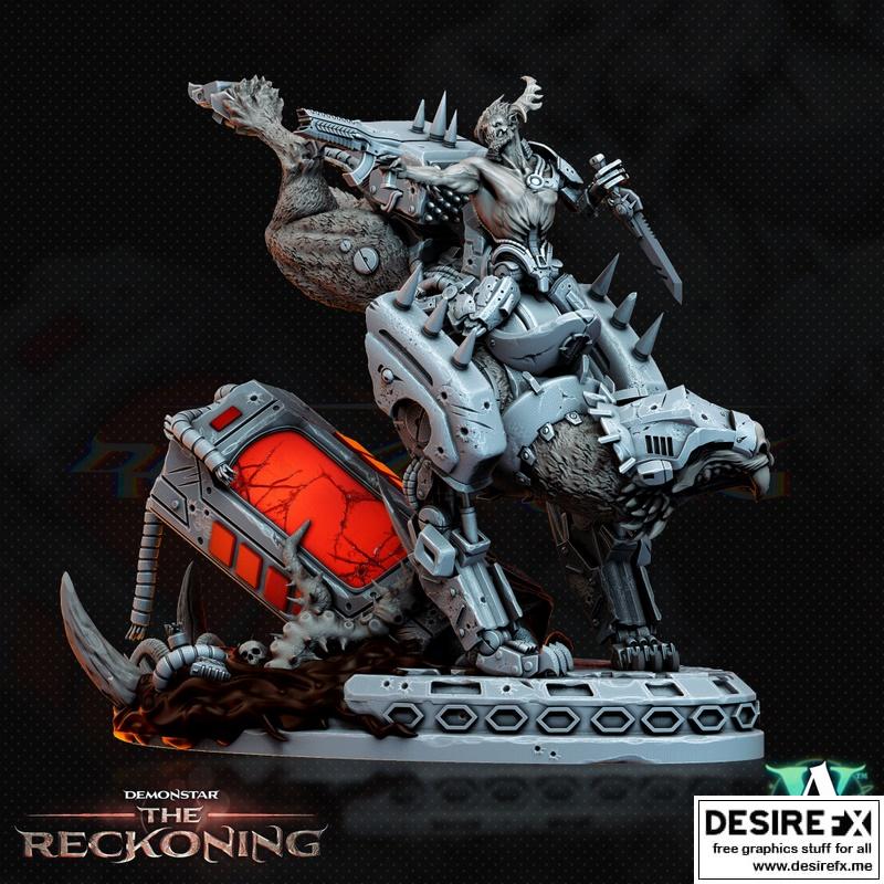 再现终焉之战——Armari Druraka骑乘者 3D打印模型|Demonstar The Reckoning – Armari Druraka Rider 2 – 3D Print Model STL