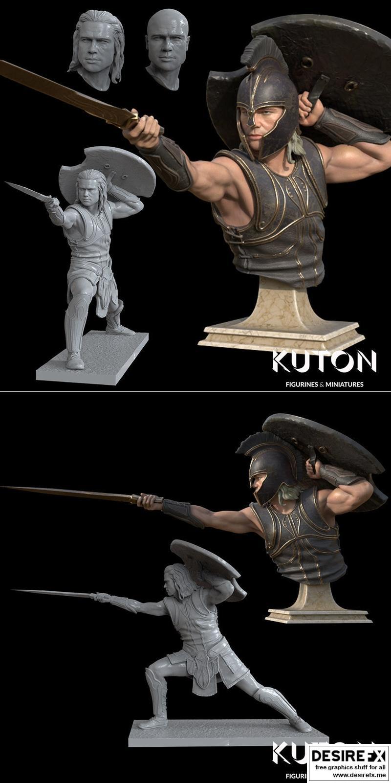 阿喀琉斯——Kuton工作室3D打印模型|Achilles – Kuton Sculpts – 3D Print Model STL