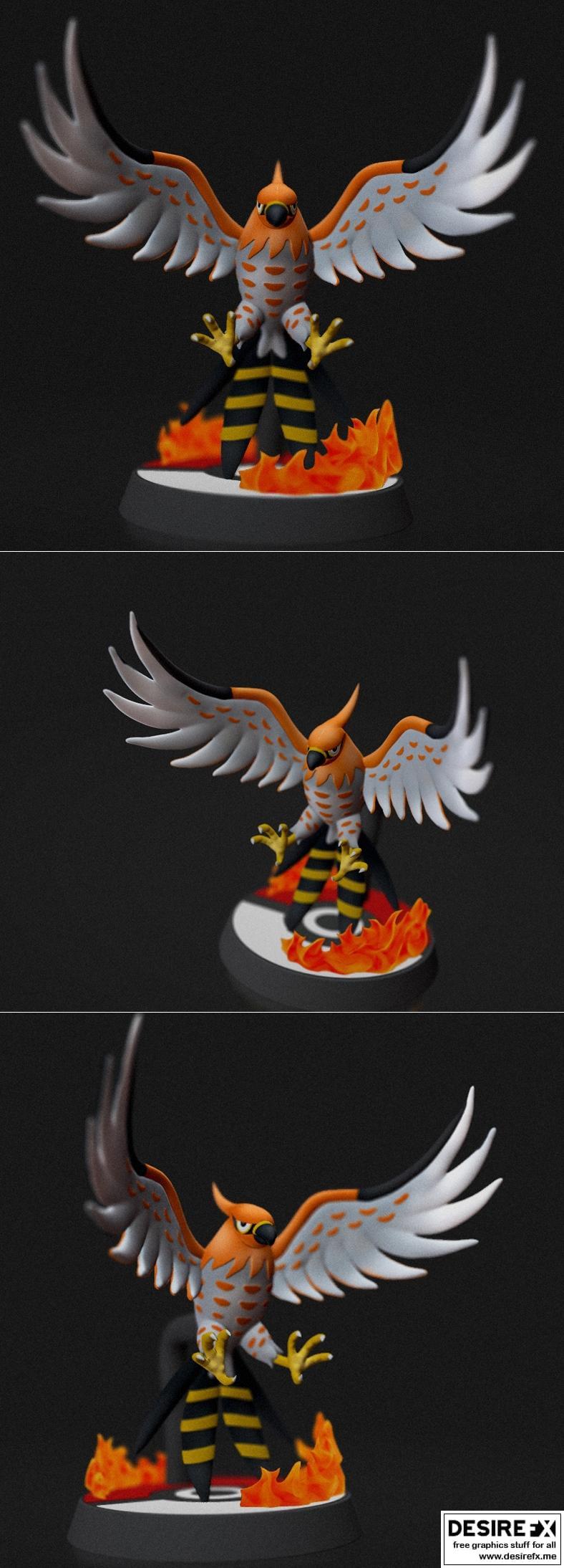 Talonflame 3D打印模型：宝可梦无双角色立体造型|Talonflame Pokemon Fgurine Pokemon Unite – 3D Print Model STL