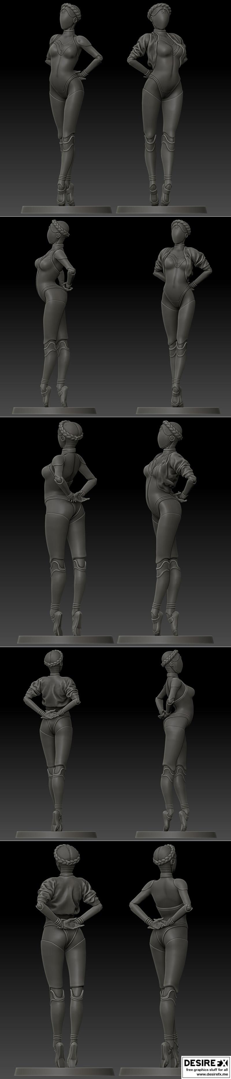 Atomic Heart 3D打印模型：机器人少女|Atomic Heart – Robot Gyrls – 3D Print Model STL