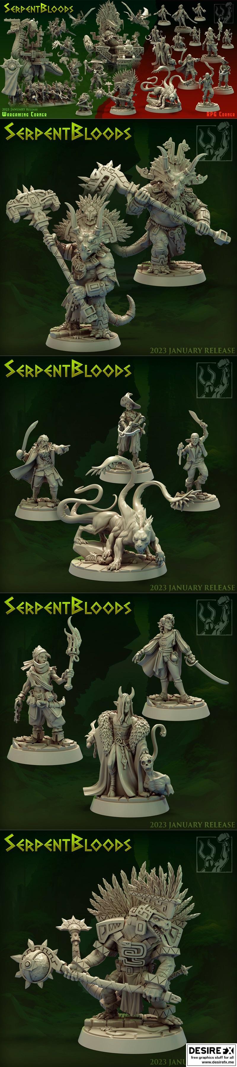 钛forge——蛇血纪元 2023 3D打印模型|Titan Forge – Serpent Bloods January 2023 – 3D Print Model STL