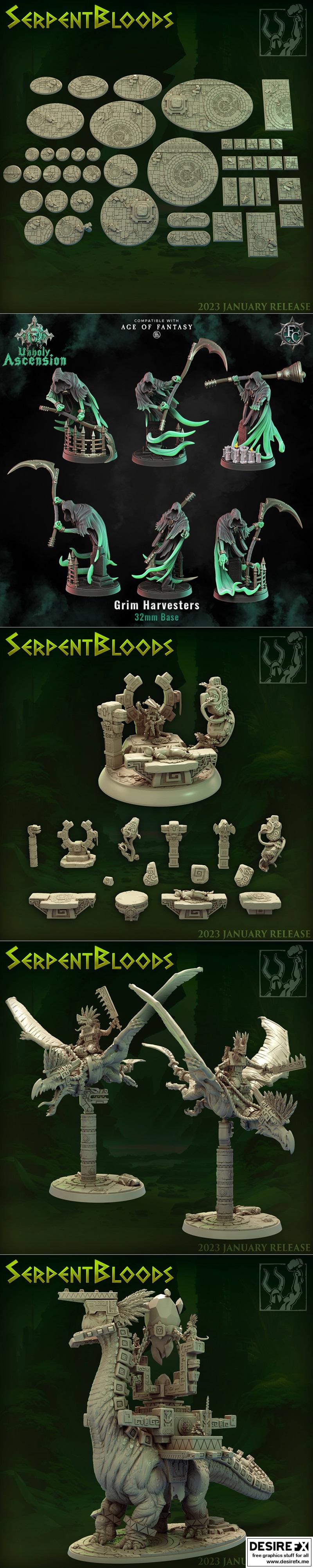 钛forge——蛇血纪元 2023 3D打印模型|Titan Forge – Serpent Bloods January 2023 – 3D Print Model STL