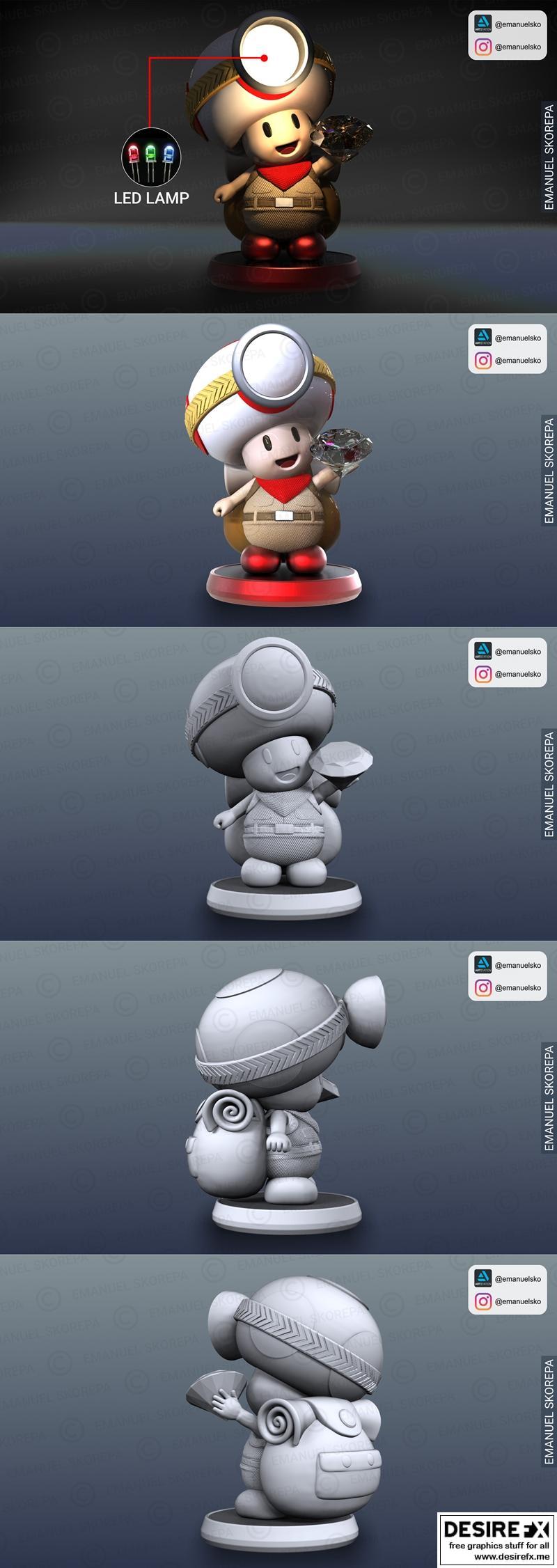 Captain Toad 3D打印模型|Captain Toad Lamp – 3D Print Model STL