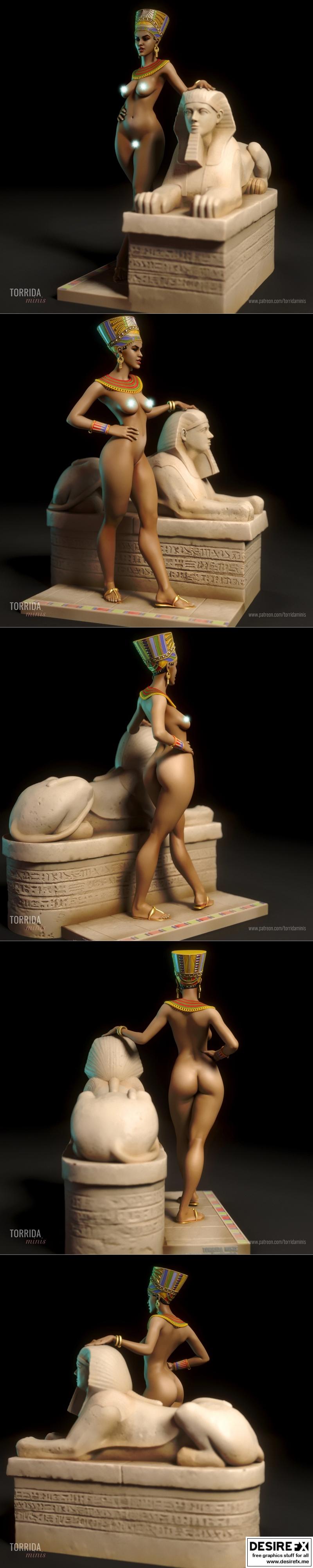 涅菲塔莉 小号模型 3D打印作品|Nefertiti – Torrida Minis – 3D Print Model STL