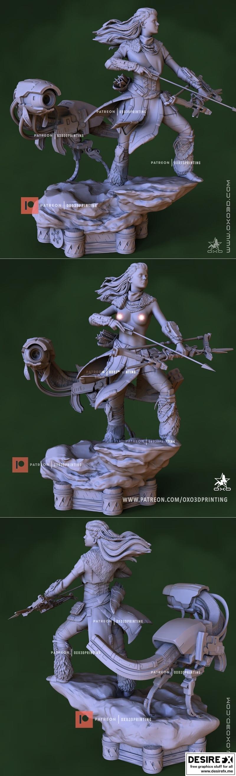 OXO3D - 奥利奥 - 阿洛伊 3D打印模型|OXO3D – Aloy From Horizon Zero Dawn – 3D Print Model STL