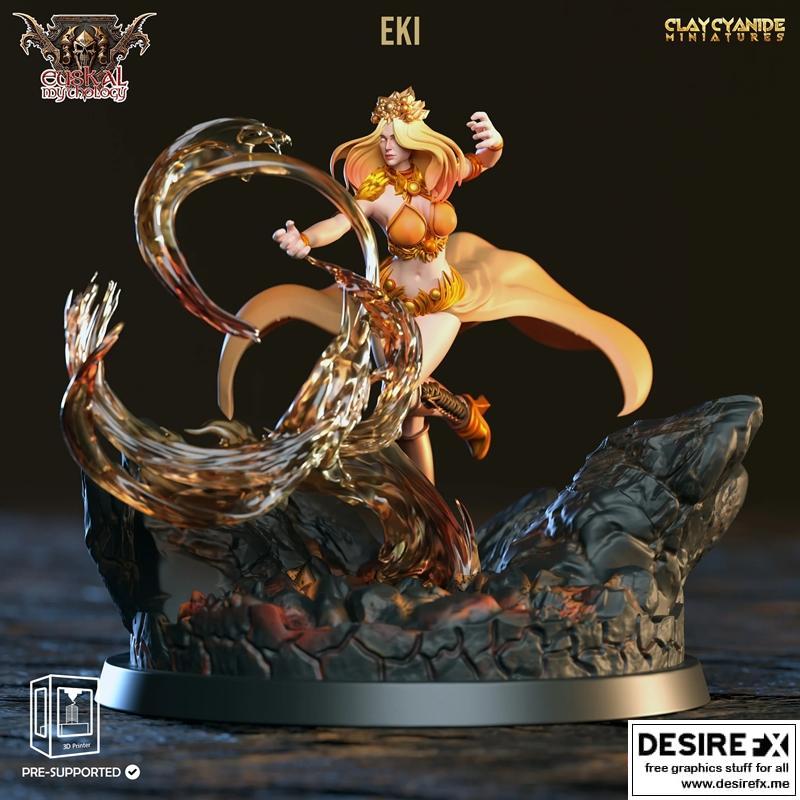 陶土氰化物迷你模型 - Eki - 3D打印雕塑|Clay Cyanide Miniatures – Eki – 3D Print Model STL