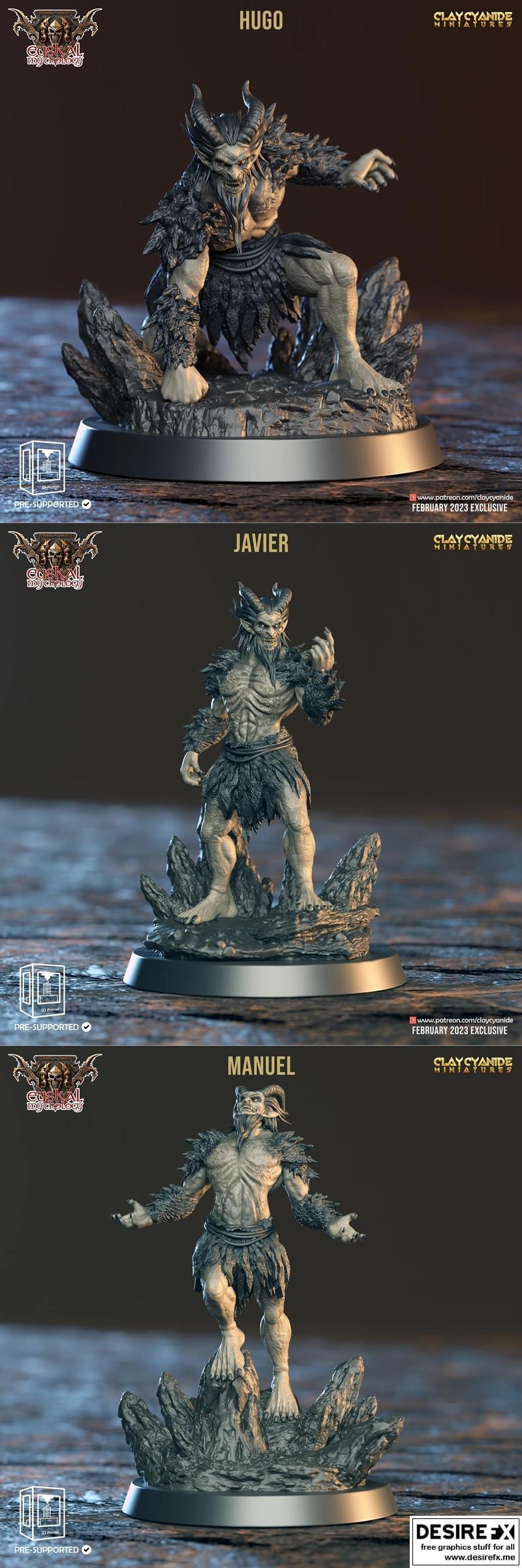 克莱因蓝迷你模型 - Gaueko - 3D打印雕塑 STL|Clay Cyanide Miniatures – Gaueko – 3D Print Model STL