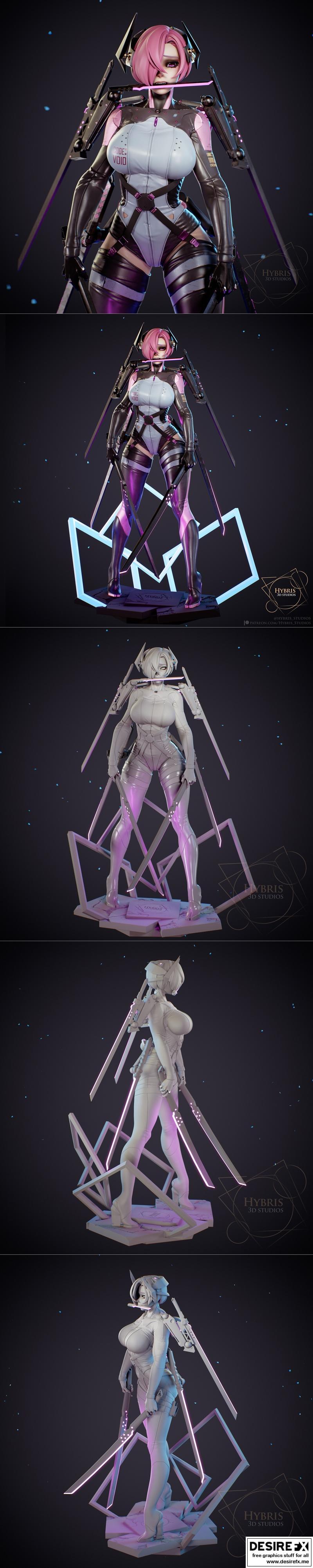 Project Code Void - Hybris Studios - 3D打印模型：虚空代码角色可打印模型|Project Code Void – Hybris Studios – 3D Print Model STL