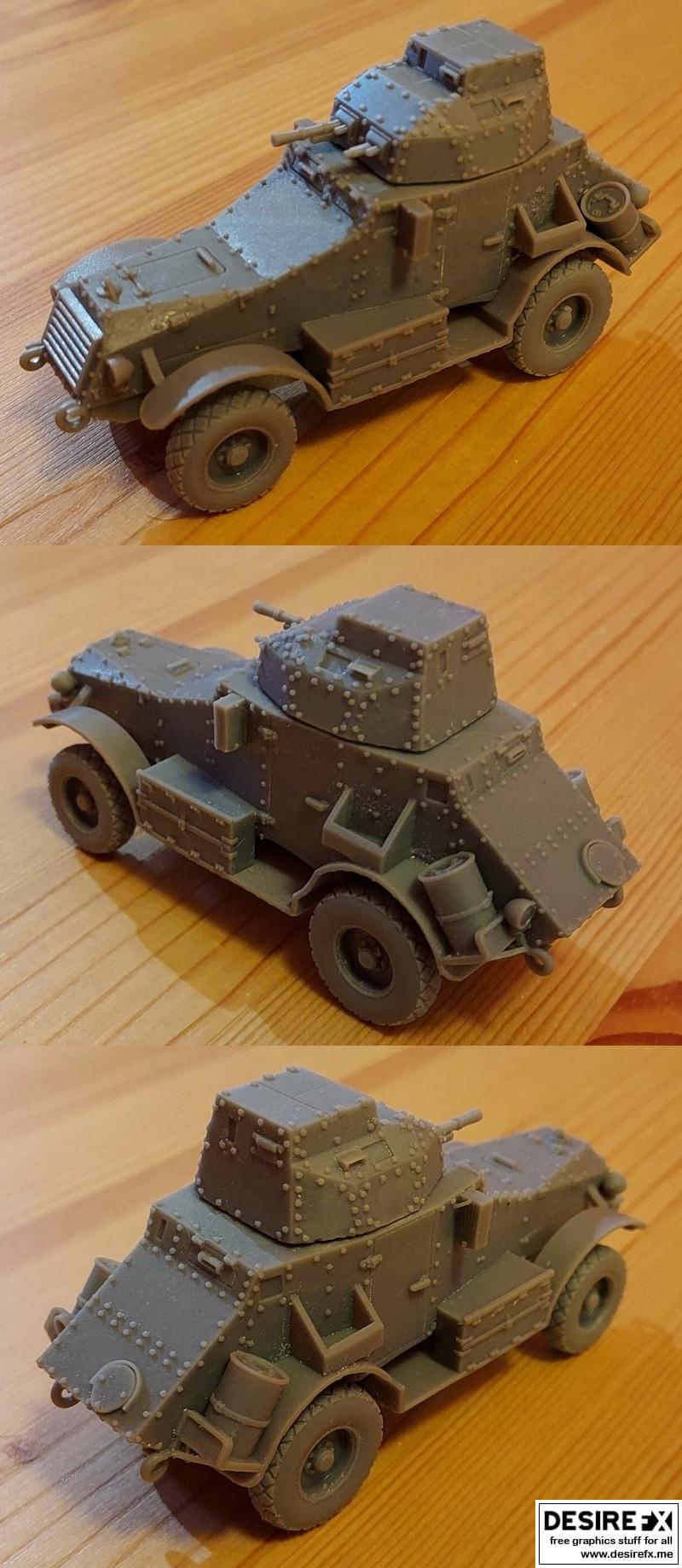 AMD 165-175 Panhard – 3D打印模型：Panhard角色动漫游戏造型|AMD 165-175 Panhard – 3D Print Model STL