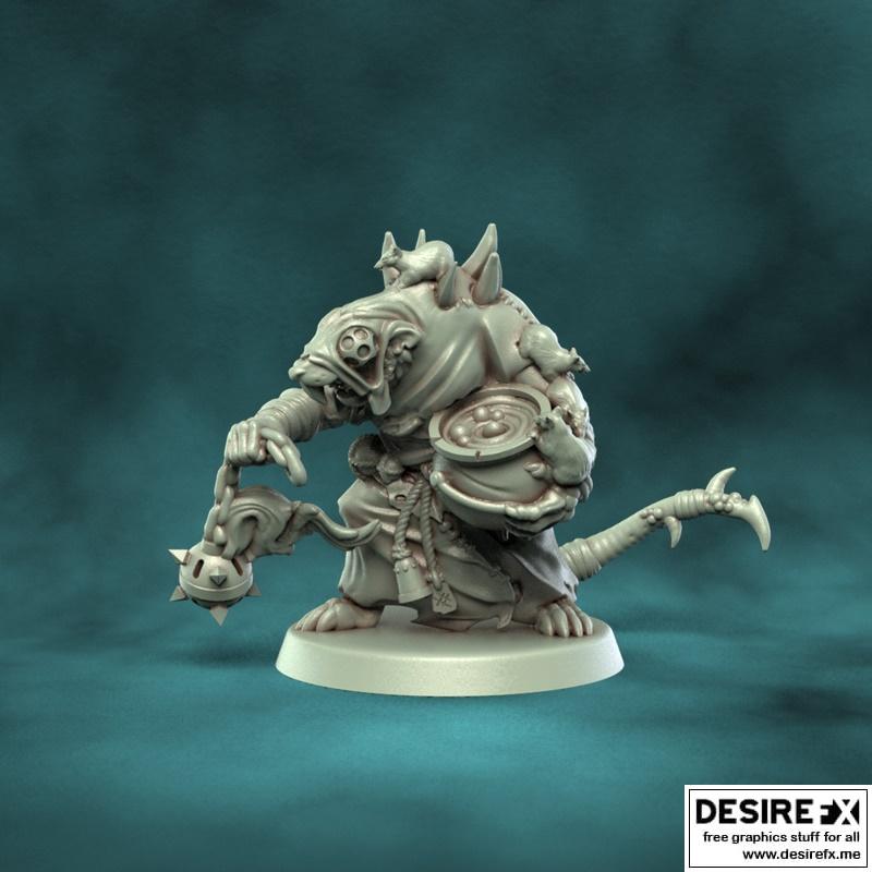 Punga迷你模型——鼠疫医生角色3D打印雕塑|Punga Miniatures – Rat Plague Doctor – 3D Print Model STL