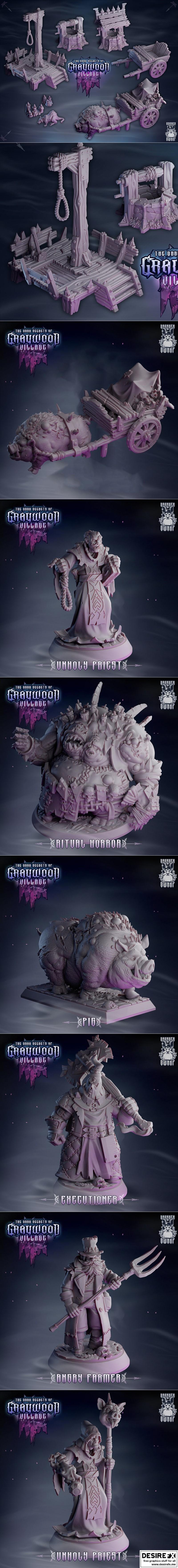 灰木村的黑暗秘密——醉矮人3D打印模型|Drunken Dwarf The Dark Secrets of Graywood village – 3D Print Model STL