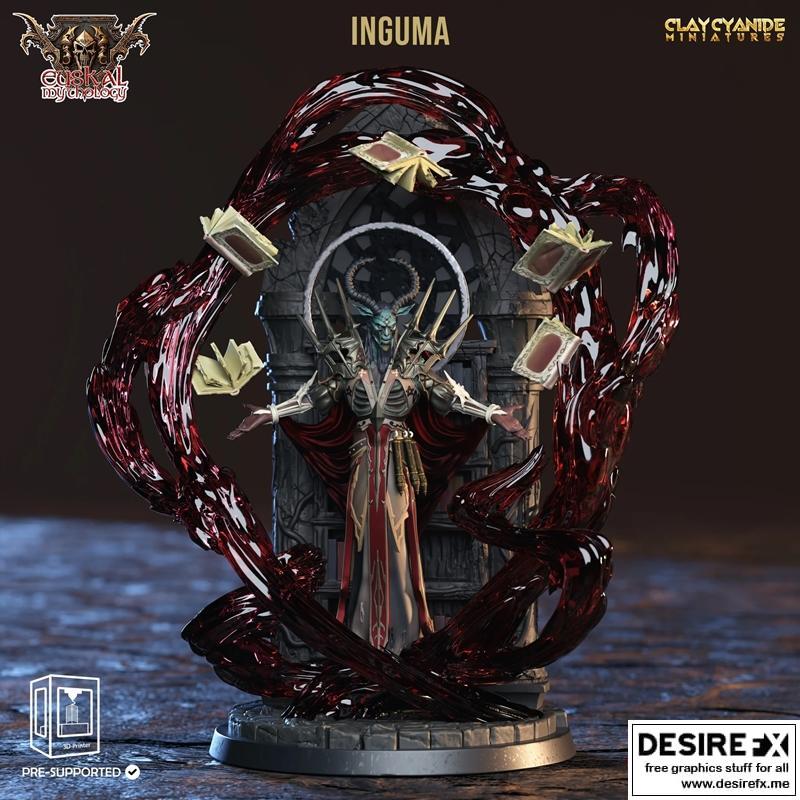 克莱因蓝迷你模型——Inguma——3D打印雕塑|Clay Cyanide Miniatures – Inguma – 3D Print Model STL