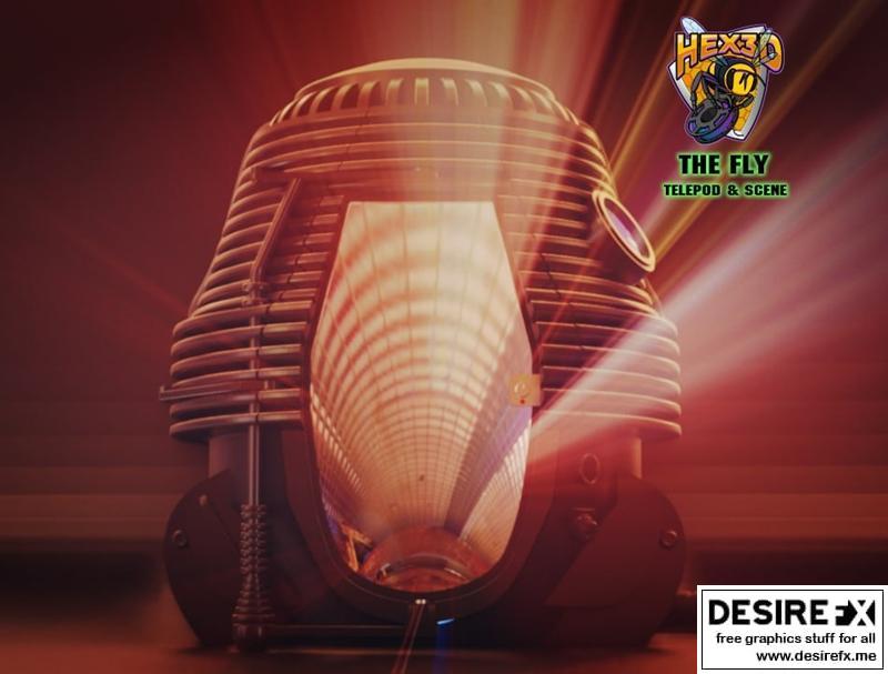 Hex3D - 飞行者Telepod - 3D打印模型|Hex3D – The Fly Telepod – 3D Print Model STL