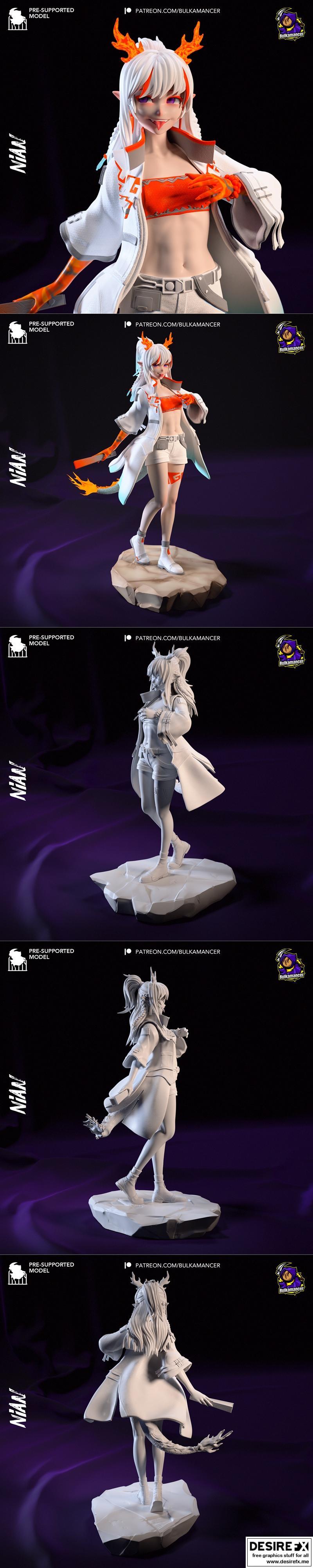 Nian - 星铁 - 3D打印模型|Nian – Arknights – 3D Print Model STL