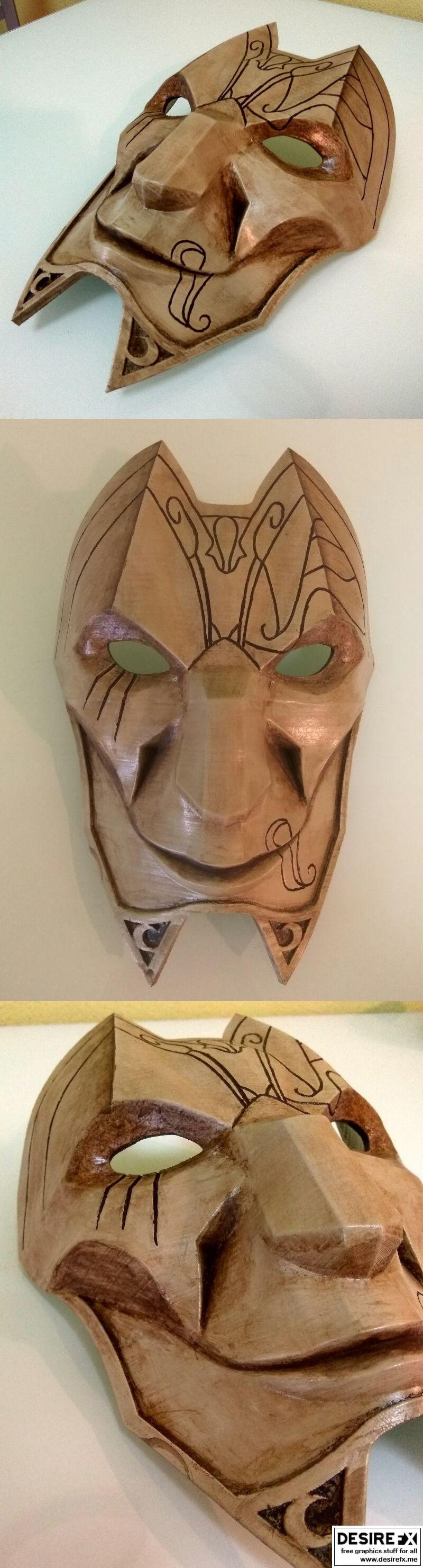 英雄联盟Jhin头盔3D打印模型|Jhin Mask from League of Legends – 3D Print Model STL
