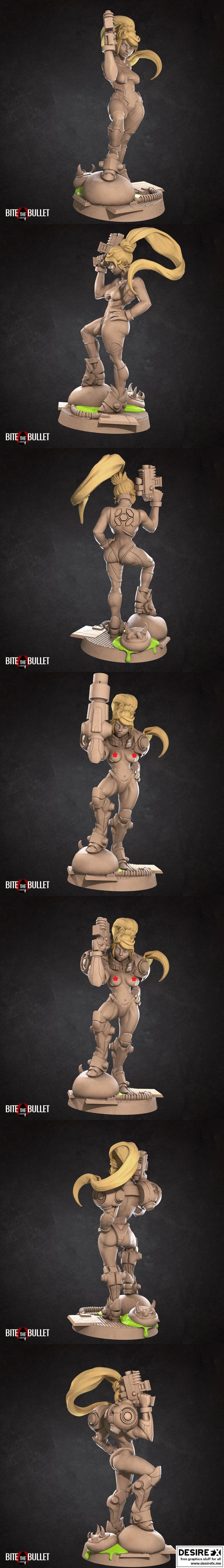 咬下子弹——Susana异域赏金猎人3D打印模型|Bite the Bullet – Susana the Bounty Hunter Exotic – 3D Print Model STL