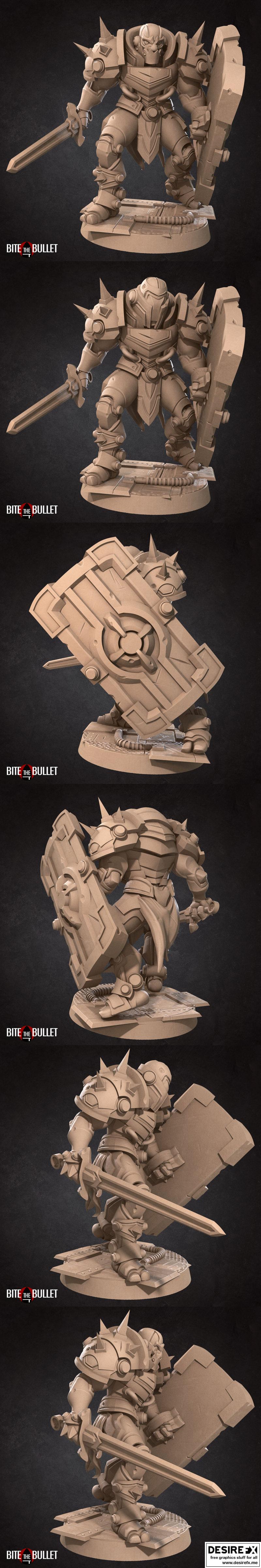 咬下子弹——战forge战士3D打印模型|Bite the Bullet – Warforged Warrior – 3D Print Model STL