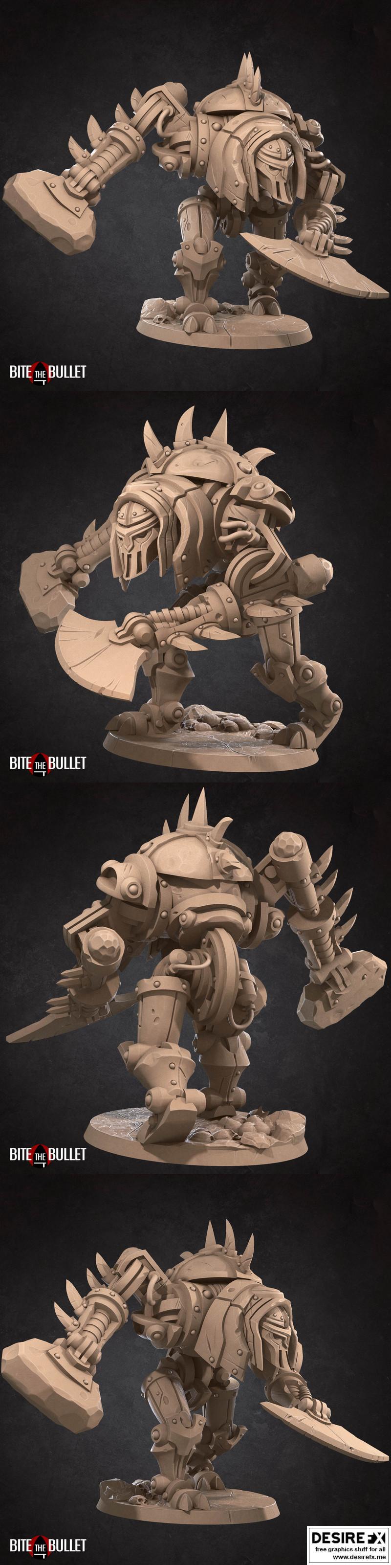 咬牙前行——战争机器巨人——3D打印模型|Bite the Bullet – Warforged Titan – 3D Print Model STL
