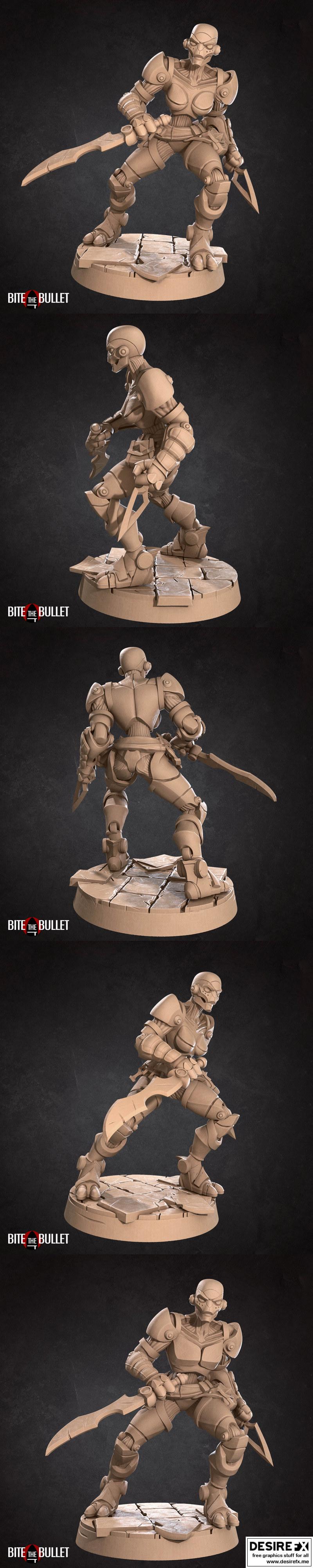 咬牙前行 — 机械 rogue 3D打印模型|Bite the Bullet – Warforged Rogue Mechanical – 3D Print Model STL