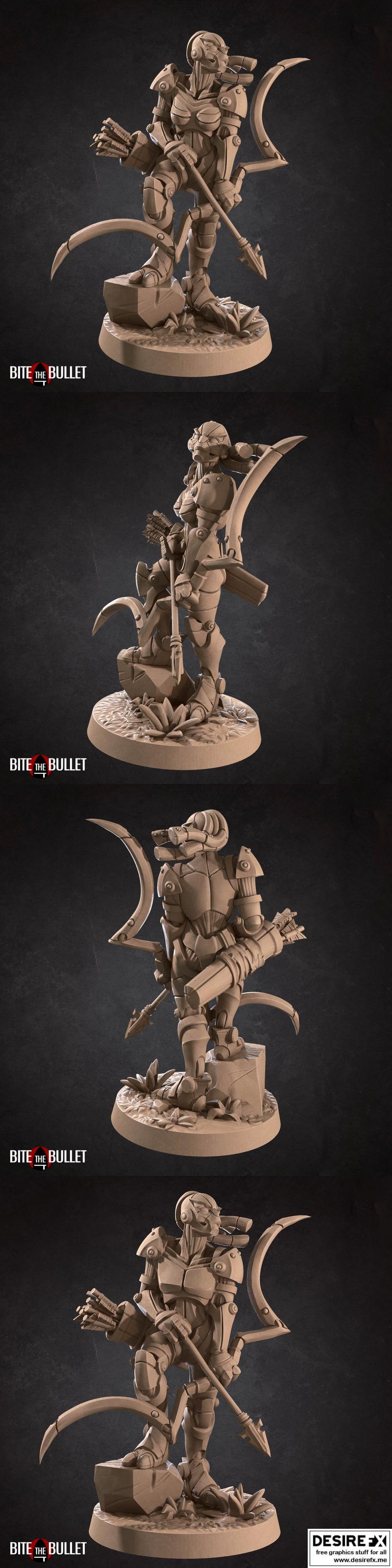 战锤机械猎手3D打印模型|Bite the Bullet – Warforged Ranger Mechanical 2 – 3D Print Model STL