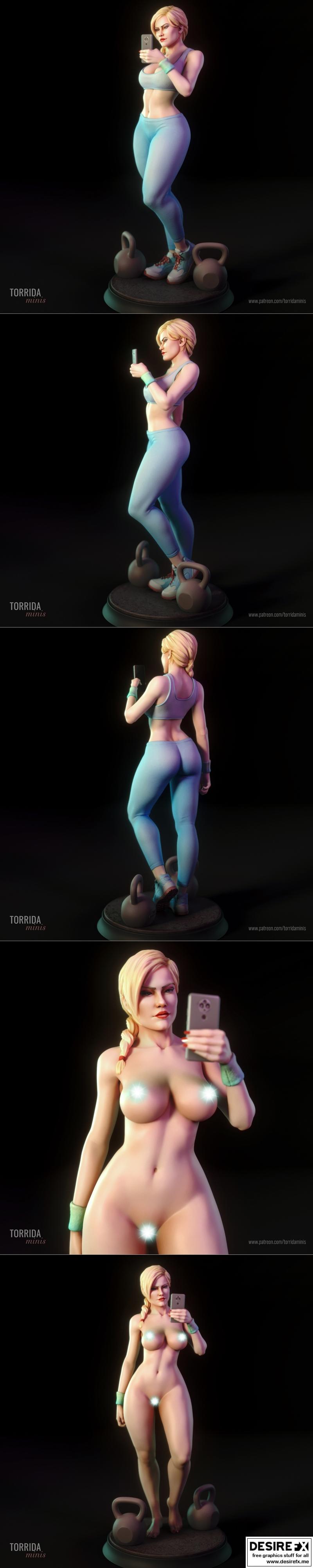 Ashley健身少女 3D打印模型|Ashley – Gym girl – Torrida Minis – 3D Print Model STL