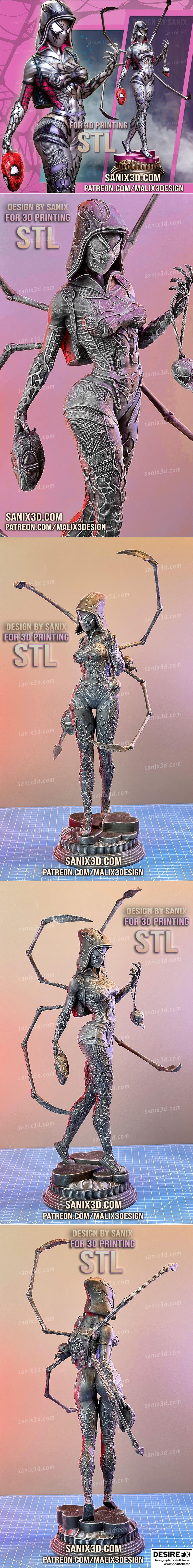 Sanix 3D打印模型：Gwenom角色造型|Gwenom – Sanix – 3D Print Model STL