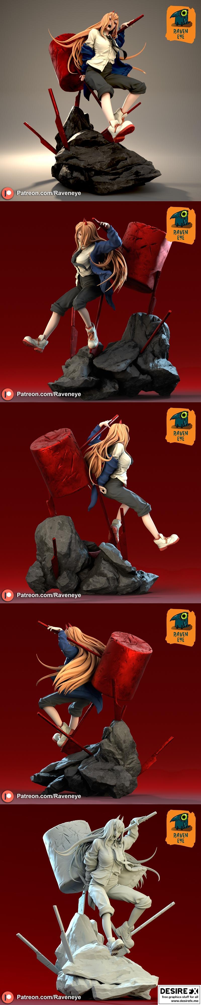 Raven Eye 3D打印机械锯链模型|Raven Eye – Power Chainsaw – 3D Print Model STL