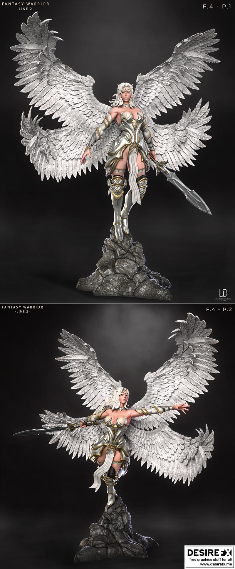 奇幻战士——第二章 F.4 3D打印模型|Fantasy Warrior – Line 2 – F.4 – 3D Print Model STL