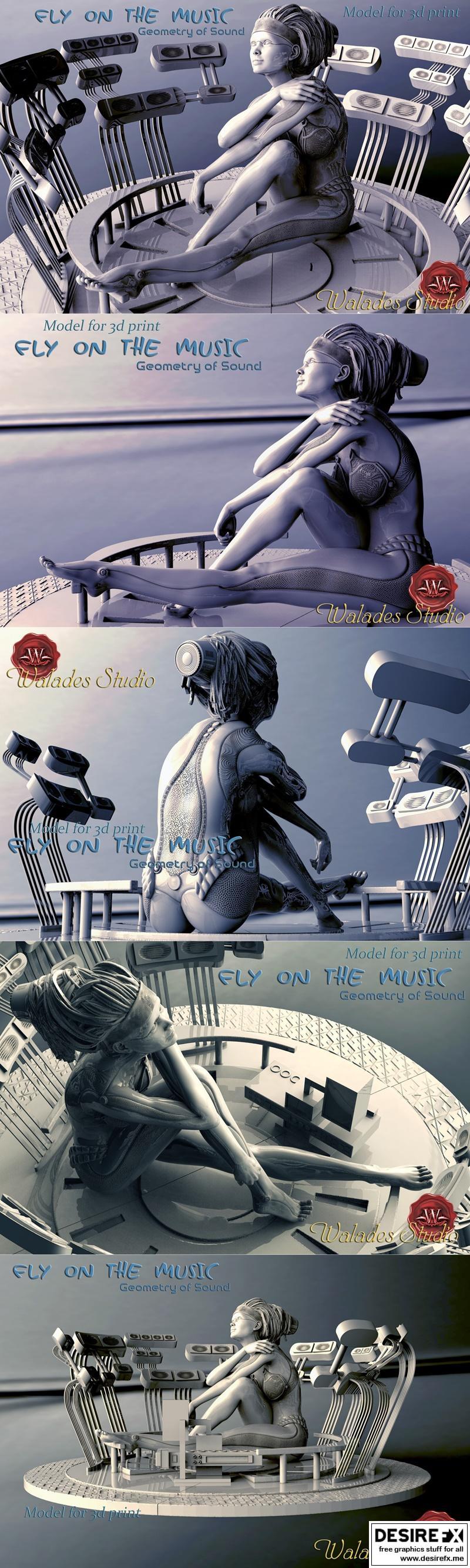 飞舞于音乐之中——3D打印模型|Fly on the music – 3D Print Model STL