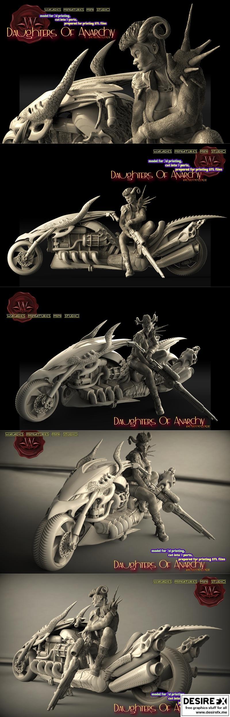 铁娘子3D打印模型|Daughters of anarchy – 3D Print Model STL