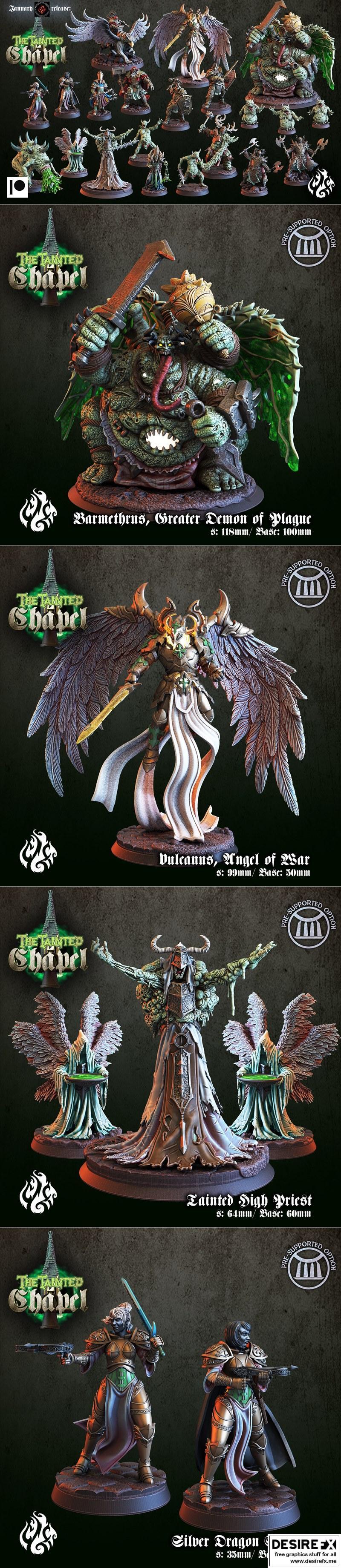 Crippled God Foundry《被玷污的圣堂》3D打印模型|Crippled Gοd Foundry – The Tainted Chapel January 2023 – 3D Print Model STL