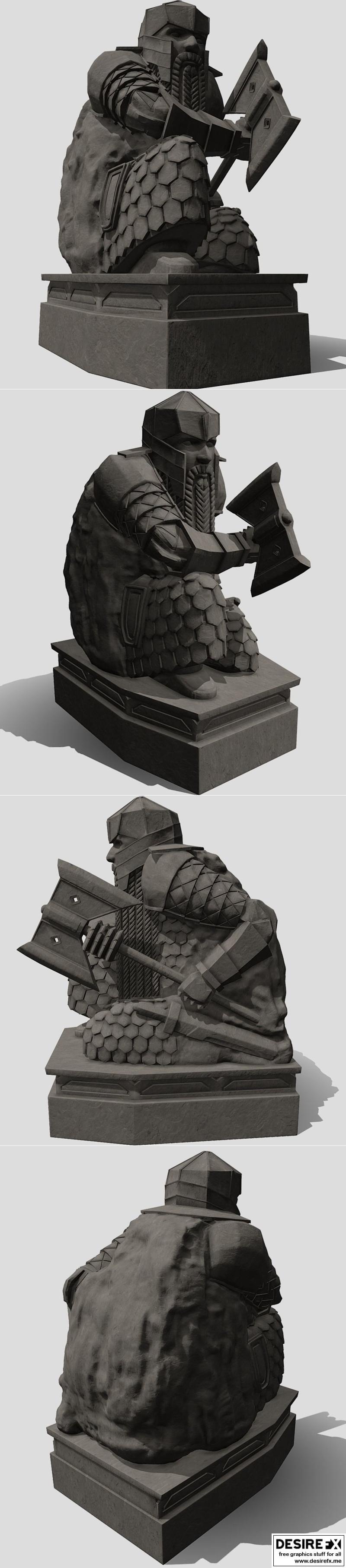 幽暗城守护者雕像 - 3D打印模型|Erebor Guardian Statue – 3D Print Model STL