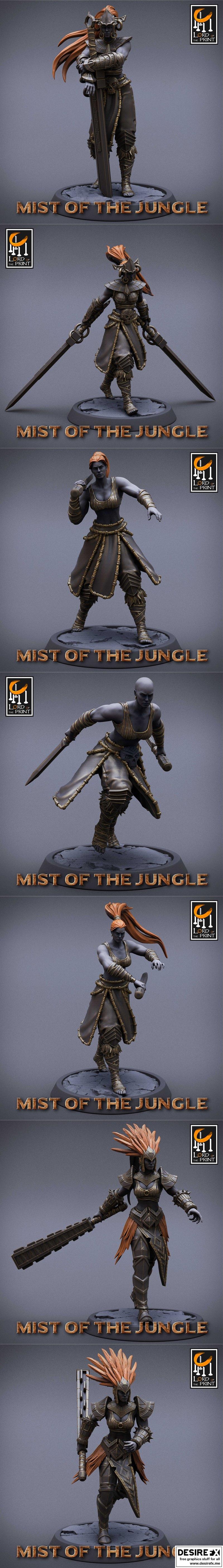 丛林迷雾——游戏《迷雾之境》角色3D打印模型|Lord of the Print – Mist of the Jungle February 2023 – 3D Print Model STL