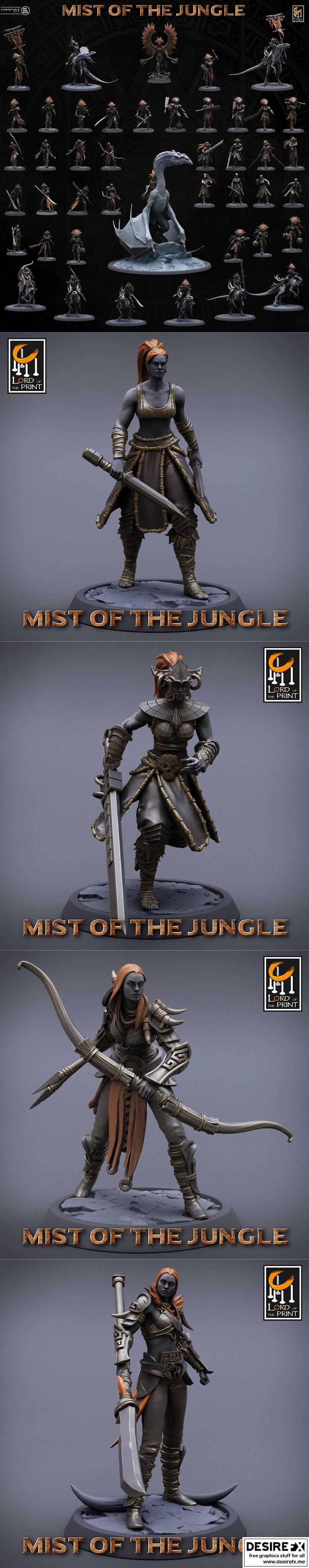 丛林迷雾——游戏《迷雾之境》角色3D打印模型|Lord of the Print – Mist of the Jungle February 2023 – 3D Print Model STL