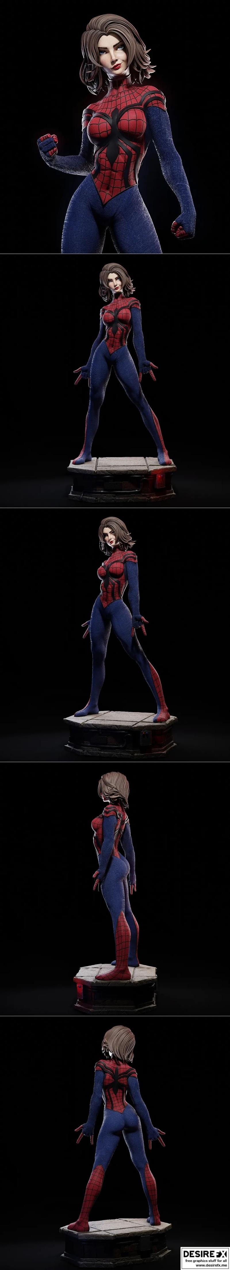 Ca 3d Studios – 蜘蛛女 – 3D打印模型|Ca 3d Studios – Spider-Girl – 3D Print Model STL