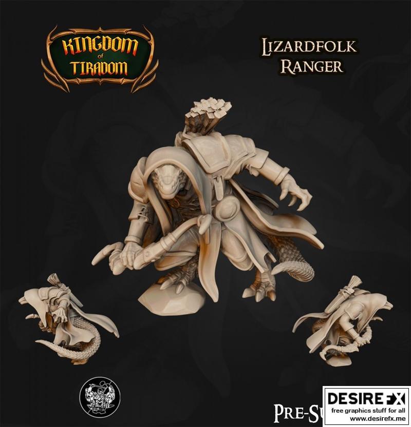 蜥蜴人游侠 3D打印模型|lizardfolk Ranger – 3D Print Model STL
