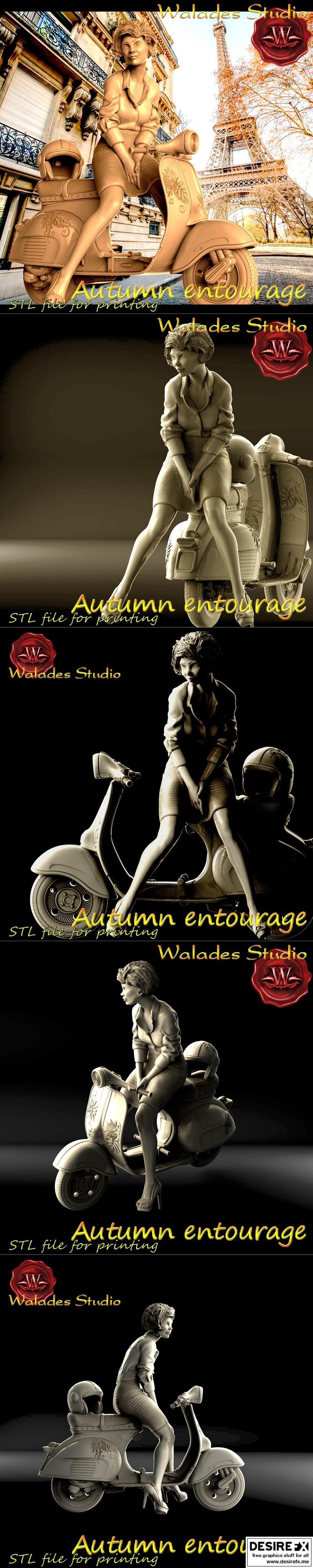 秋日集结——3D打印模型|Autumn entourage – 3D Print Model STL