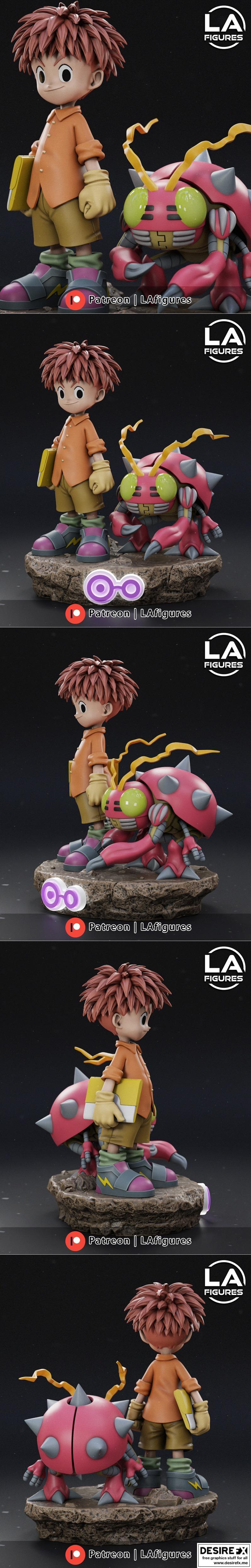 伊兹米与 Tentomon 大型3D打印模型|Izzy and Tentomon Deluxe Tier – 3D Print Model STL