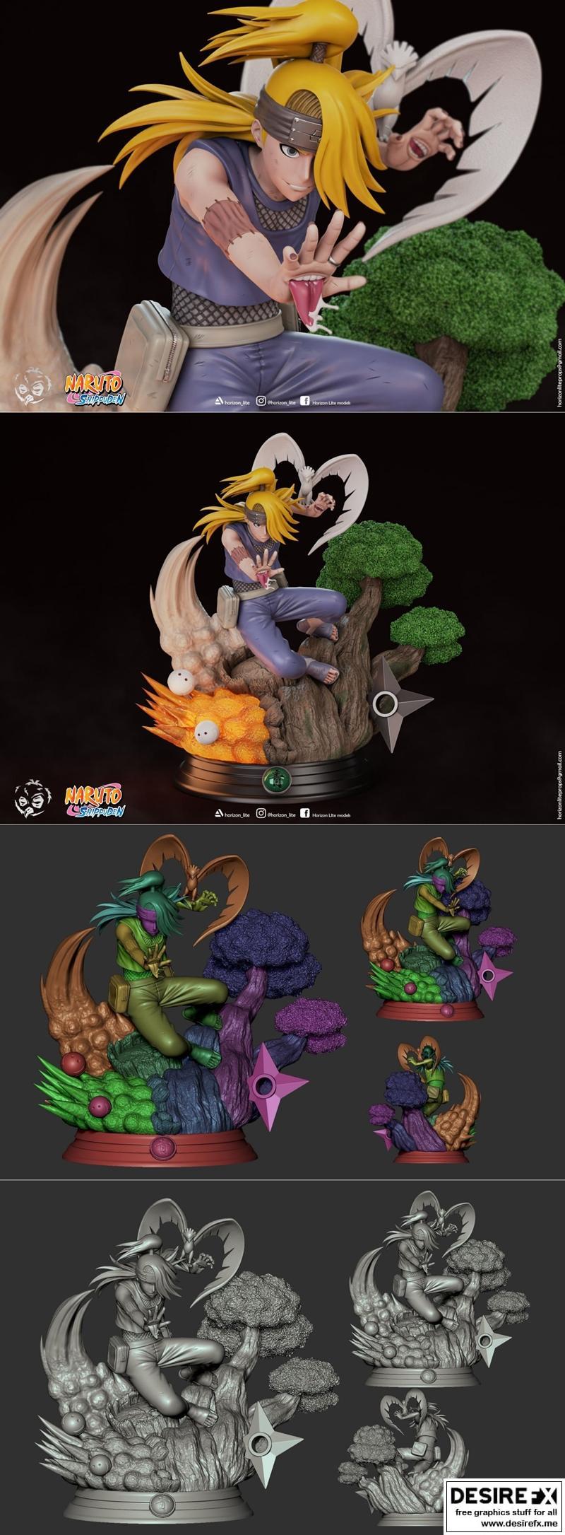 德川拉 – 海贼王 – 3D打印模型|Deidara – Naruto – 3D Print Model STL