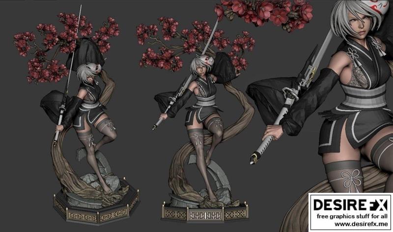 2B Nier 3D打印模型 STL|2B Nier – 3D Print Model STL