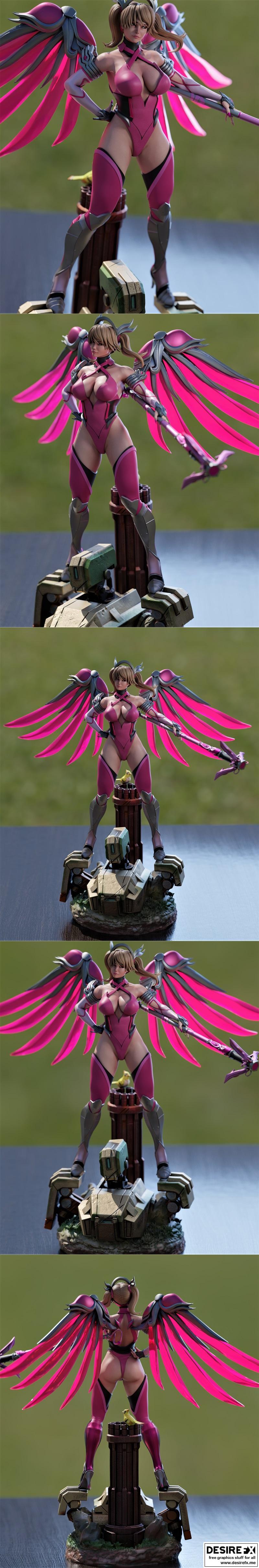 overwatch莫莫吉 3D打印模型|Mercy and Devil Alt – Overwatch – Momoji – 3D Print Model STL