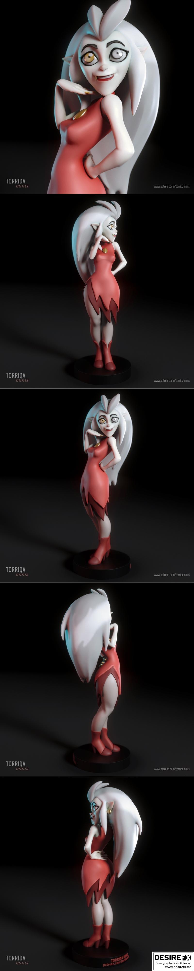Eda Torrida迷你角色3D打印模型|Eda – Torrida Minis – 3D Print Model STL