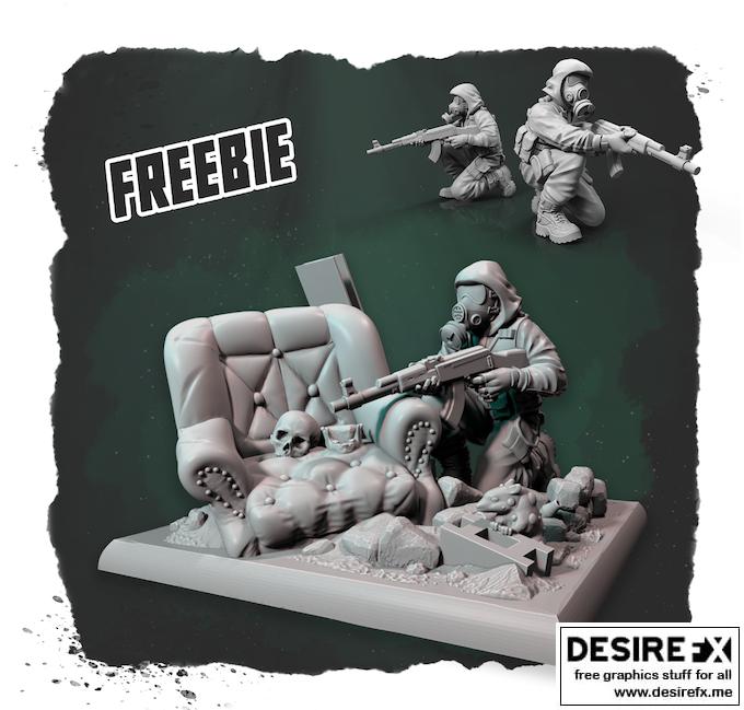 末日迷你模型免费赠送——3D打印STL模型|Post Apocalyptic Miniatures – Freebie – 3D Print Model STL