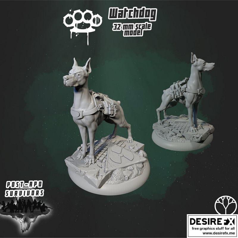 后末日迷你模型——Watchdog——3D打印模型|Post Apocalyptic Miniatures – Watchdog – 3D Print Model STL