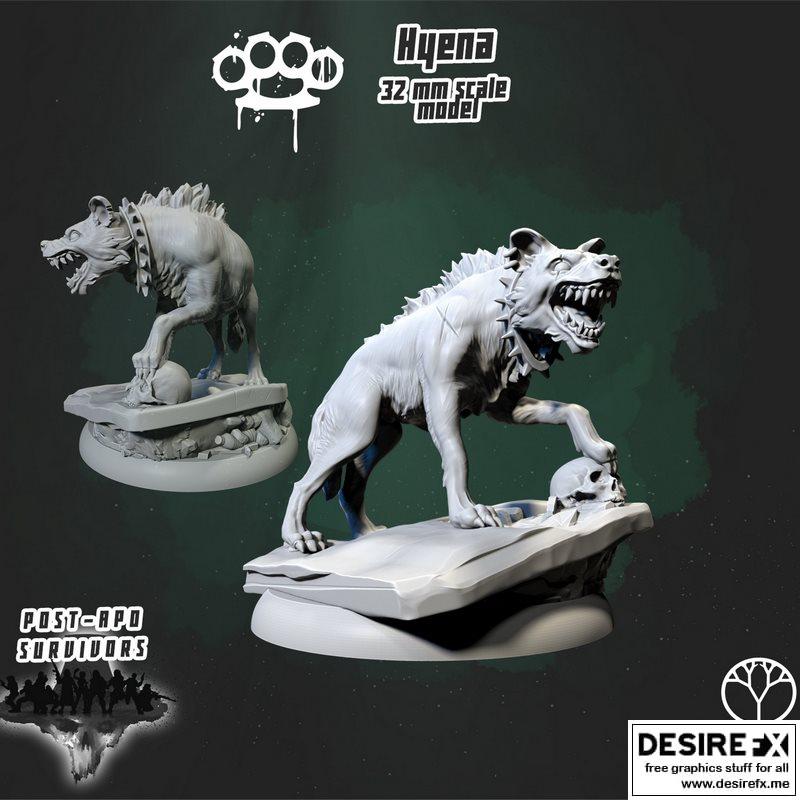 末日迷你模型——鬣狗 3D打印模型|Post Apocalyptic Miniatures – Hyena – 3D Print Model STL