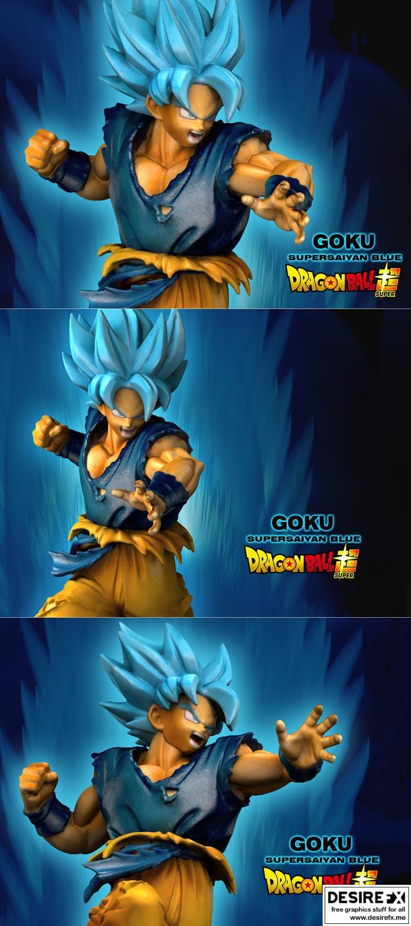 悟空 超蓝形态 3D打印模型|Goku Supersaiyan Blue – 3D Print Model STL
