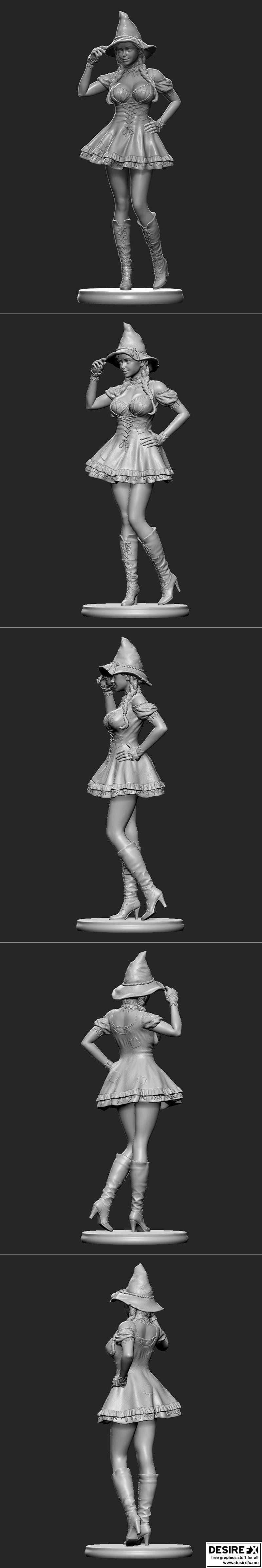 万圣节女孩 3D打印模型|Halloween Girl – 3D Print Model STL