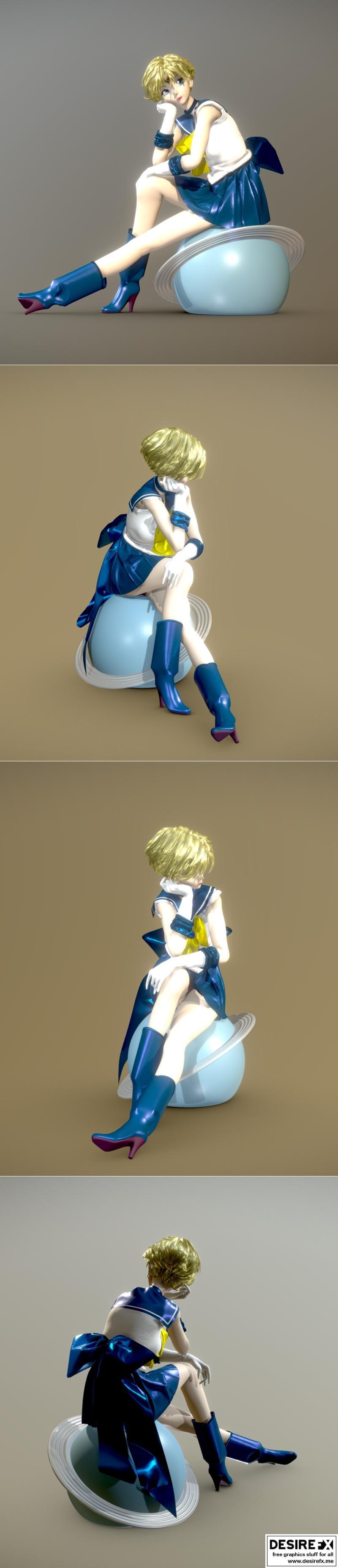 《海王星永恒 - 服部真理 3D打印模型》|Sailor Moon Eternal – Haruka Tenou v2 – 3D Print Model STL