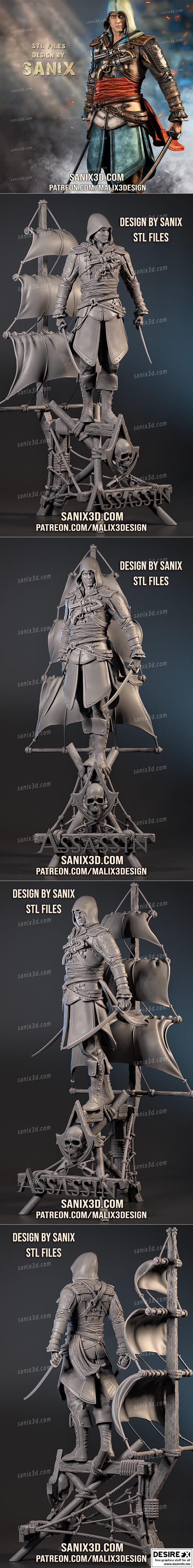 Sanix 3D打印模型：Assassin角色模型|Assassin – Sanix – 3D Print Model STL