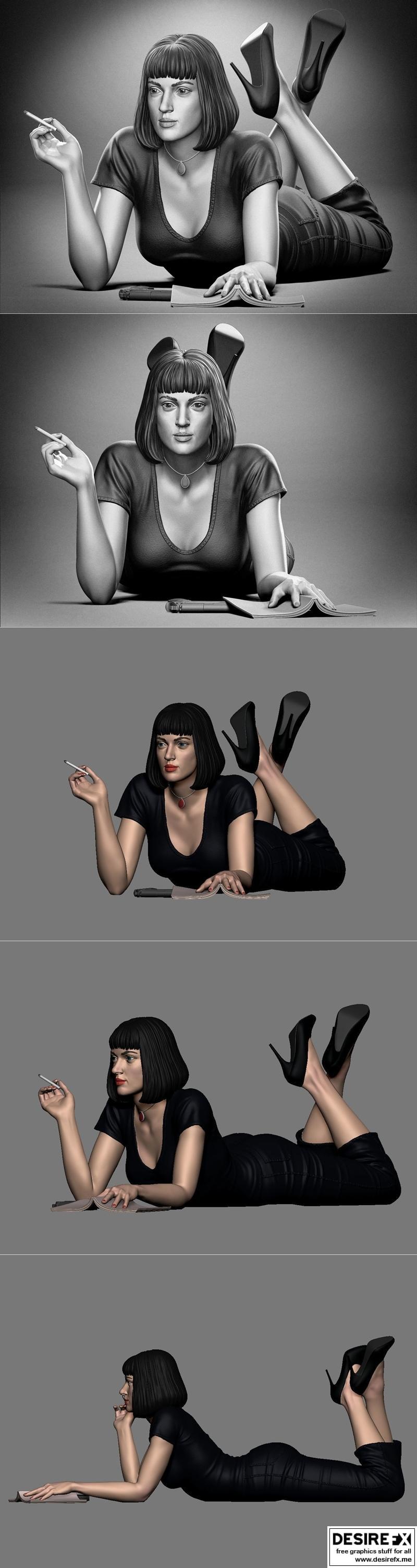 Mia Wallace 3D打印模型 STL|Mia Wallace – 3D Print Model STL